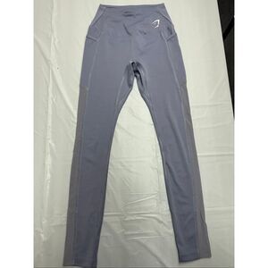 Gymshark Purple Colored Leggings with Pockets and Mesh Sides Size X-Small